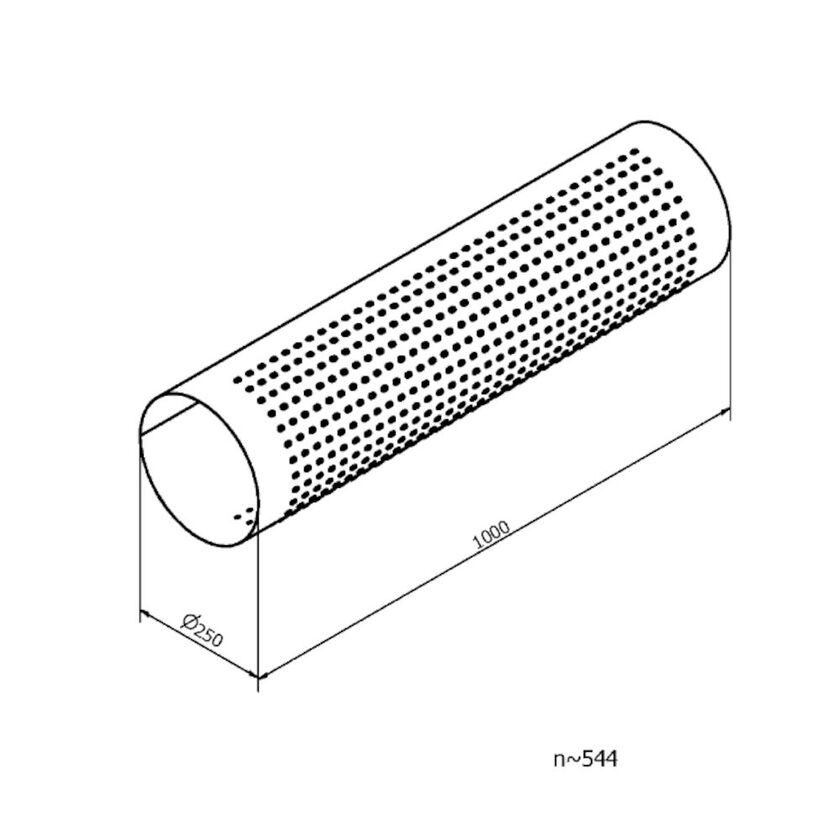 DYSRÖR HDR VIT 180 GR 250 MM 1000 MM