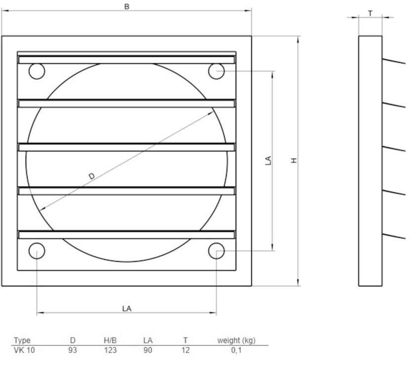 JALUSISLUTARE VK10 VIT 100 MM