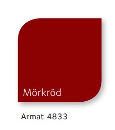 FOTPLÅT ARMAT HP25 MÖRKRÖD 135X60 MM 2000 MM