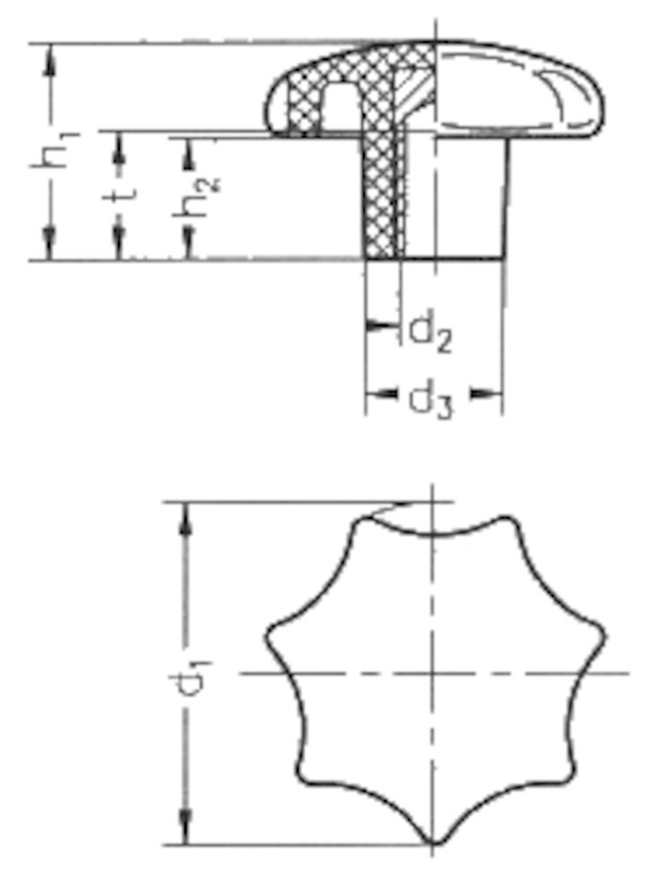 STJÄRNVRED M6 INVÄNDIG GÄNGAD