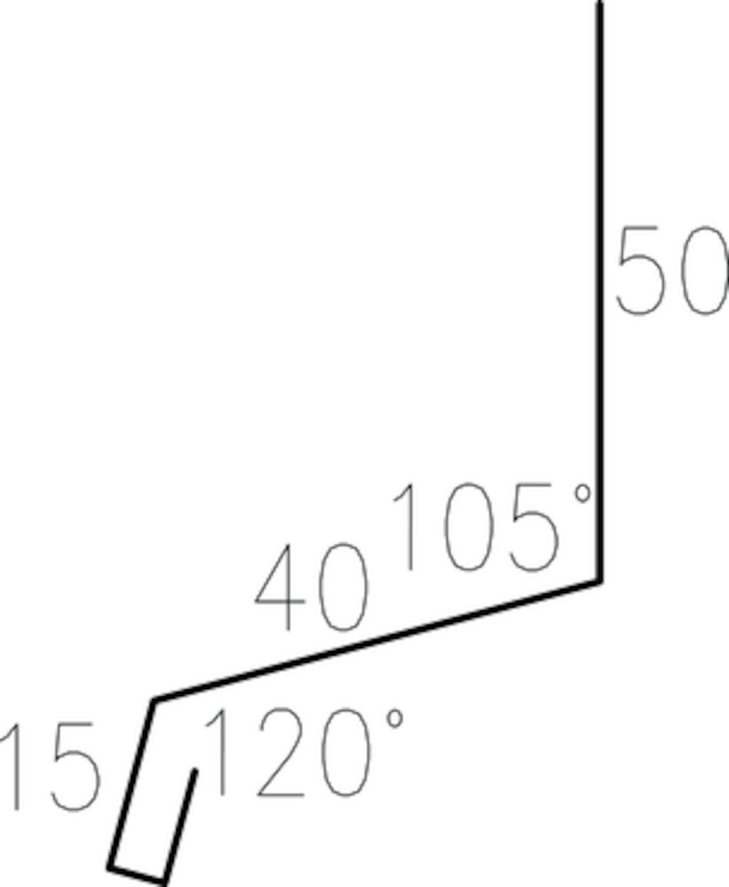 FÖNSTERBLECK 326340 Ö PLANNJA SV 01 1200X40X0,6 MM