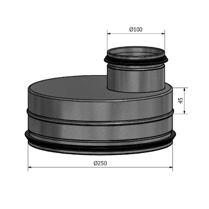 REDUKTION HFE NIPPEL-NIPPEL FZ 250-100 MM