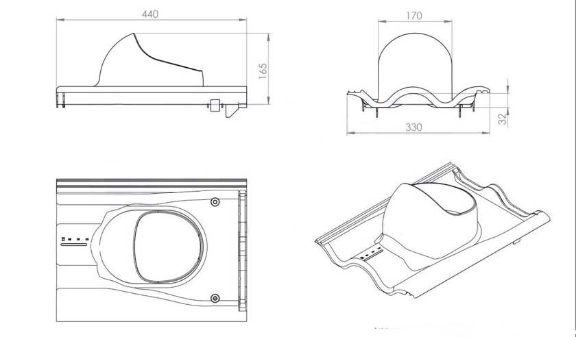 GENOMFÖRINGSSATS VILPE BETONGPANNA CLICK TEGELRÖD