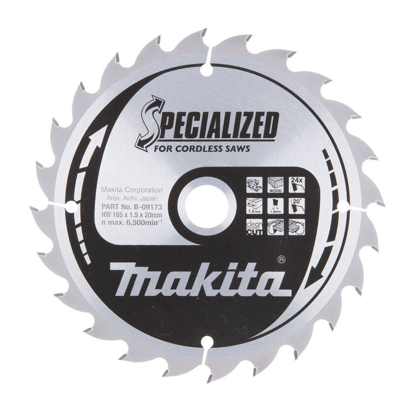 SÅGKLINGA TCT TRÄ MAKITA 24TPI 165X20X1,5 MM