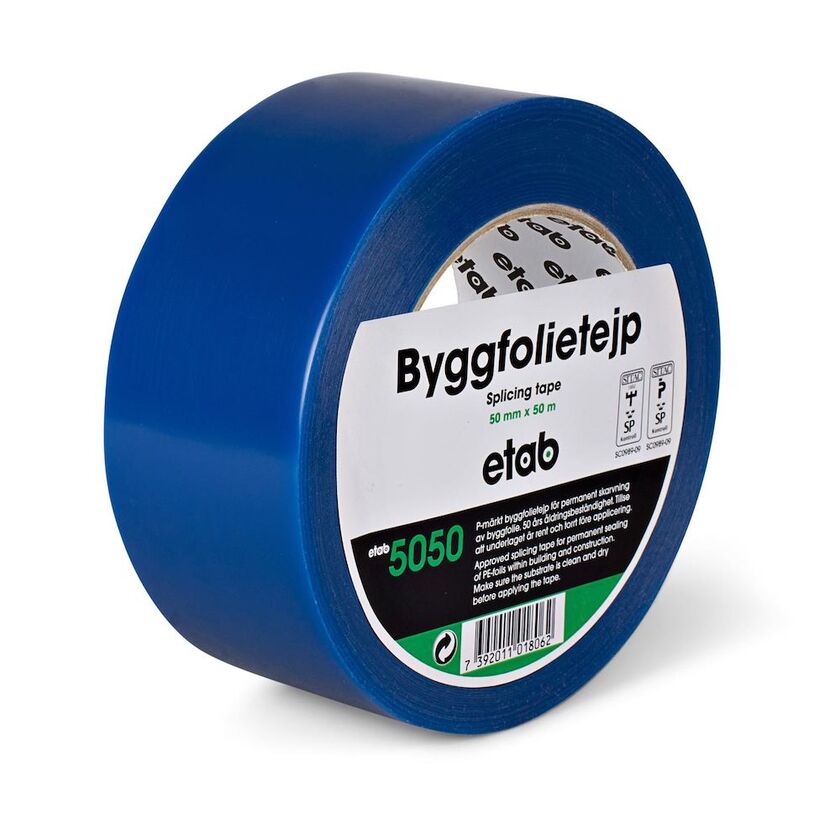 BYGGFOLIETEJP 5050 BLÅ 50 MM 50 M