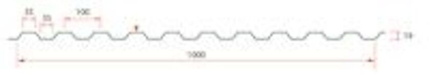 PLÅT PROFILERAD VP20 BLANK ALUMINIUM VÄGG 3100X0,7 MM