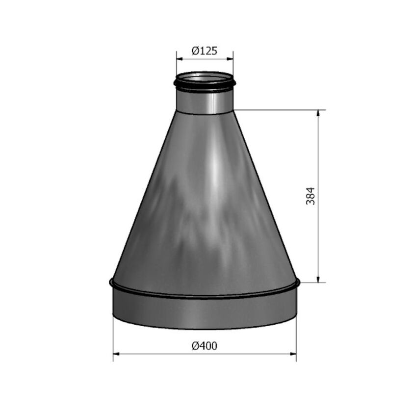 REDUKTION HFCM MUFF-NIPPEL ZM120 400-125 MM
