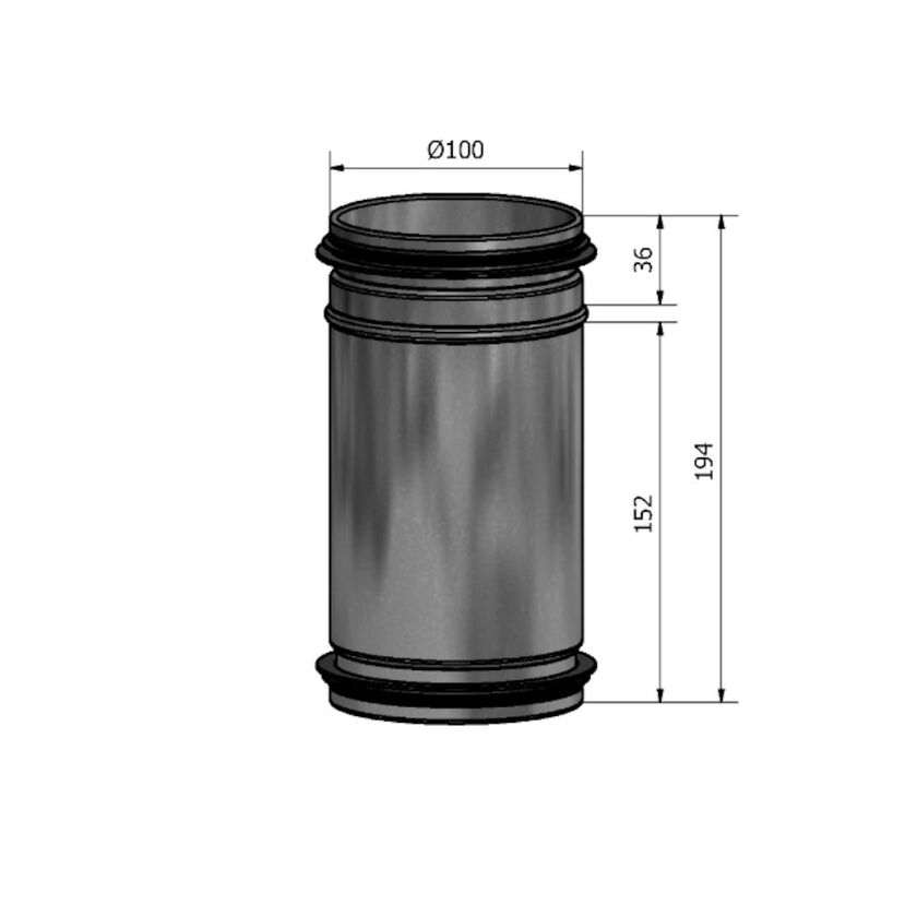 LÅNGNIPPEL HIL N-N SF 1.4404 100 MM