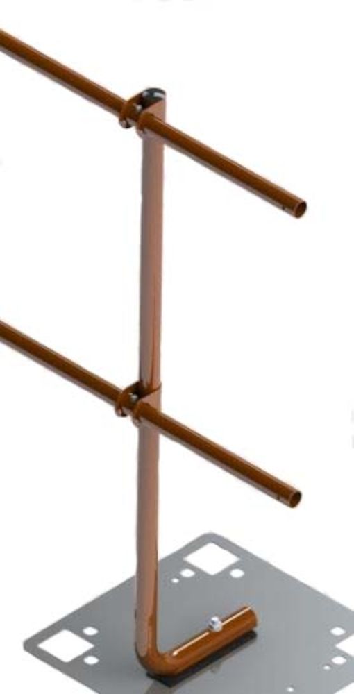 STÅNDARE SKYDDSRÄCKE SLÄTA TAK CWL TEGELRÖD 1100MM