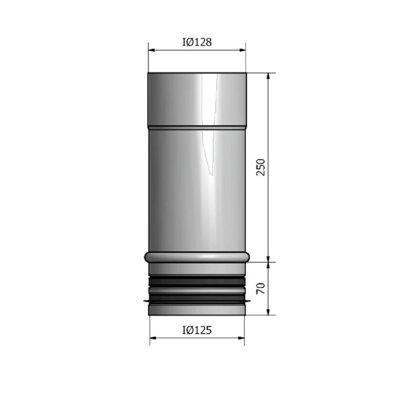 RÖR HELSVETSAT HRH HEAT 125 MM 250 MM