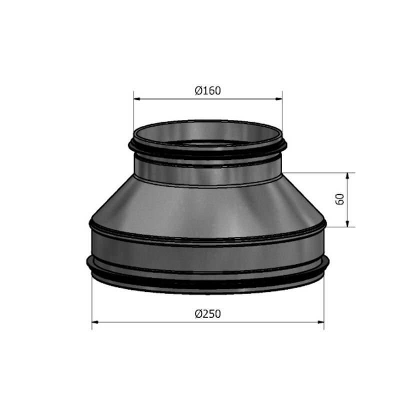 REDUKTION HFC NIPPEL-NIPPEL FZ 250-160 MM