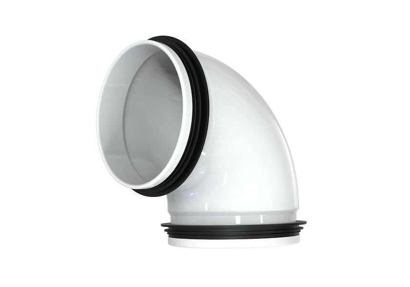 KORTBÖJ HIBK NIPPEL-NIPPEL VIT 160 MM