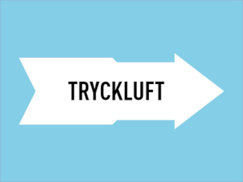 MÄRKBAND TRYCKLUFT 160 MM 5000 MM