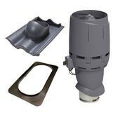 TAKFLÄKTSPAKET FLOW ECO GRÅ 2-KUPIG BETONG 160 MM