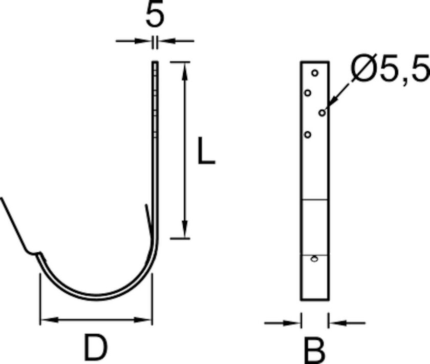 RÄNNKROK MELLAN PLANNJA ALU VIT 80 150 MM