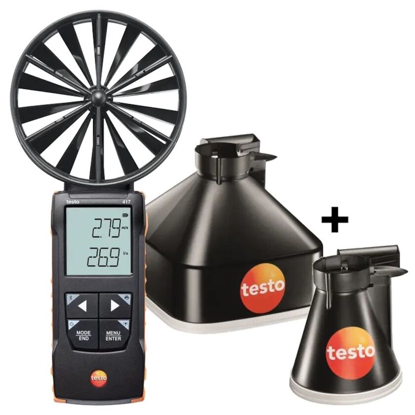 VINGHJULSANEMOMETER DIGITAL 417 MED STOSSET TESTO
