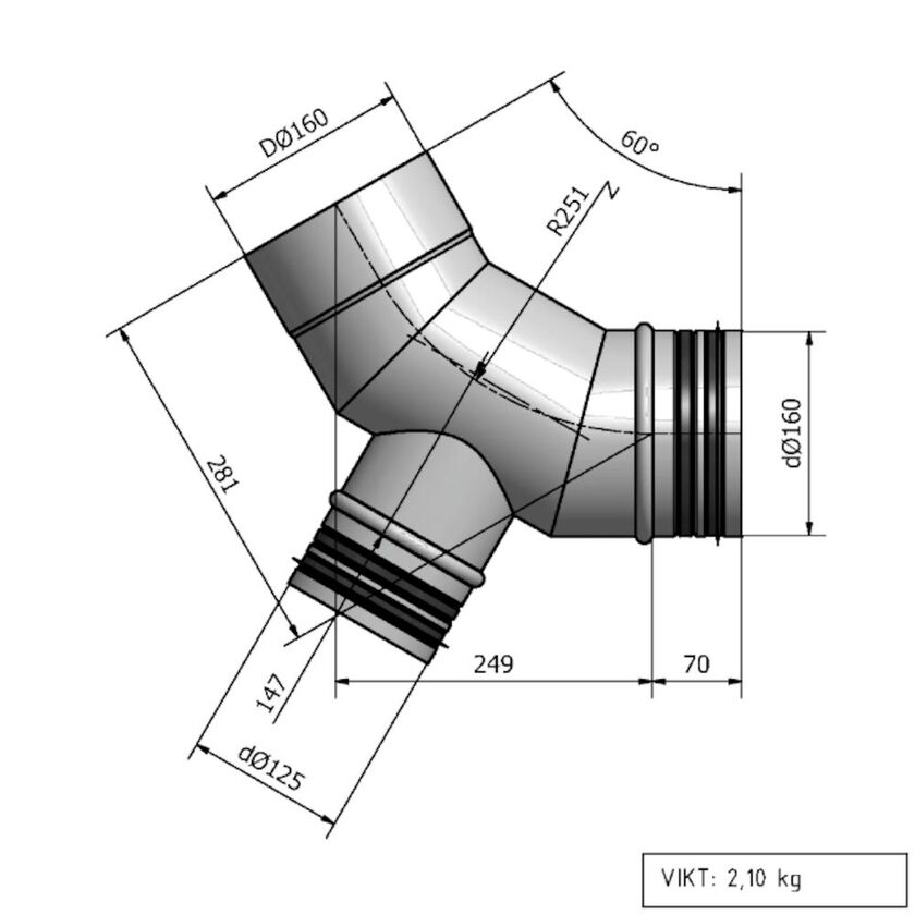 RENSBÖJ HVH HEAT 60 GR STOS RYGG 160 MM
