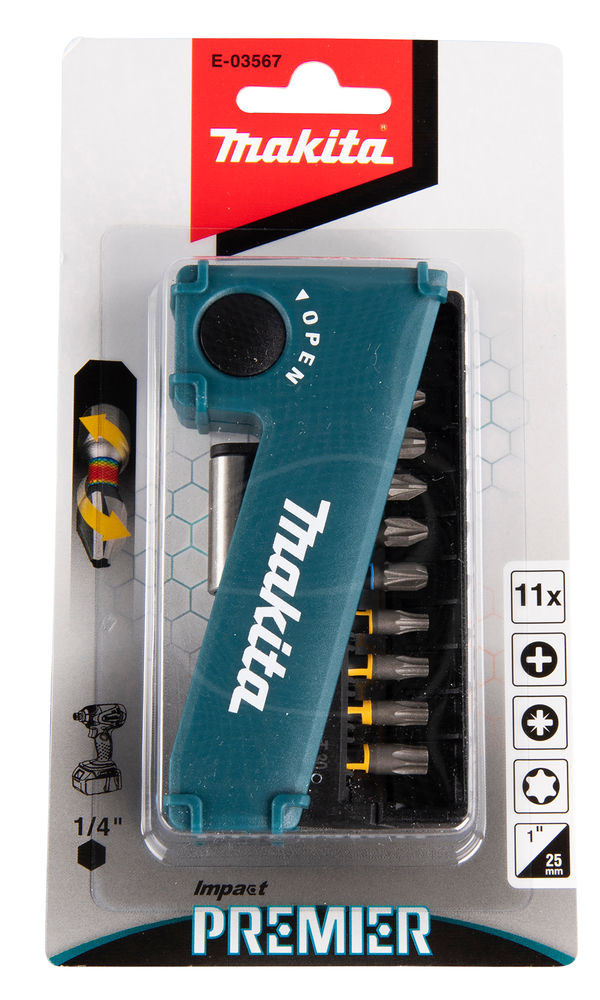 BITSSATS PREMIER TORSION 1/4 MAKITA 11-DELAR