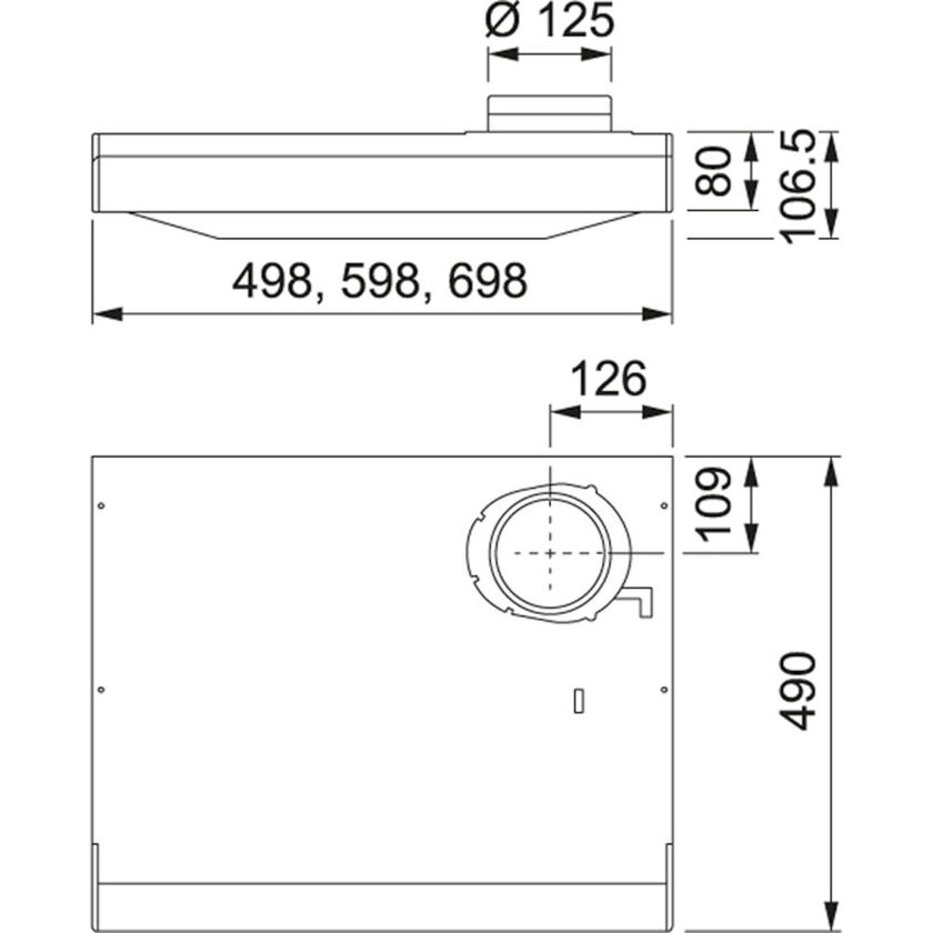 SPISFLÄKT 1261A-60 NON-STOP VIT 50 CM