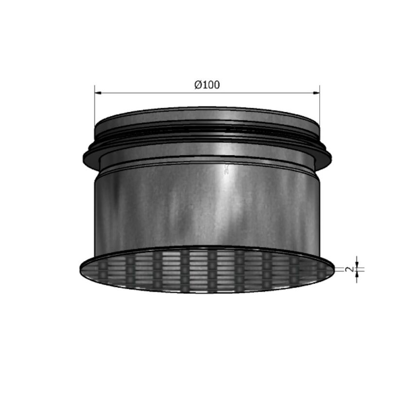 TRÅDNÄTSGALLER NIPPEL HNG SF 1.4404 100 MM