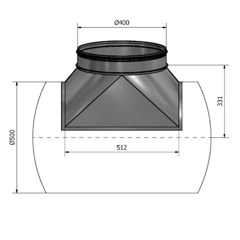 PÅSTICK HPSR MED RADIE ZM120 500-400 MM