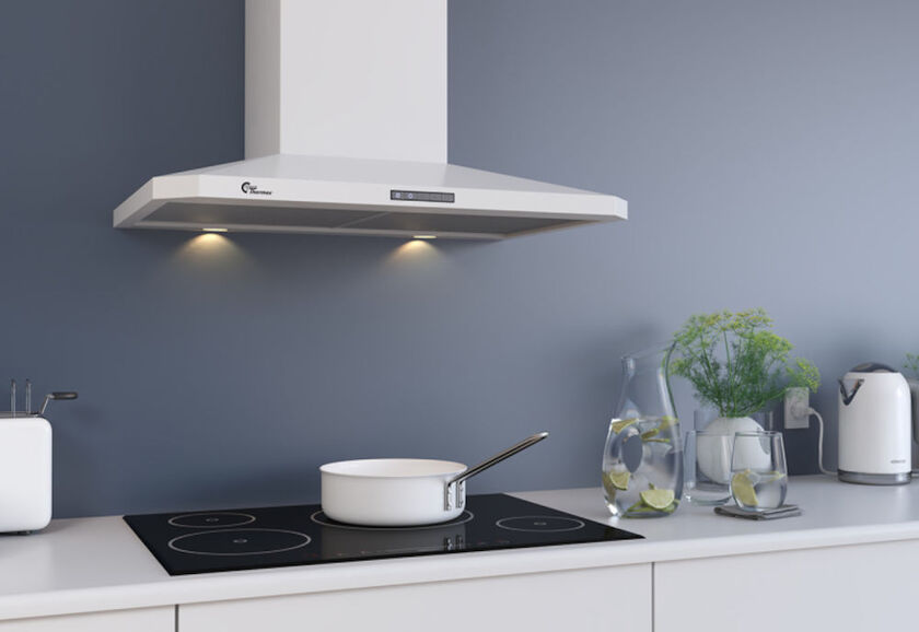 SPISFLÄKT DECOR 787 VIT MED MOTOR VÄGG 70 CM