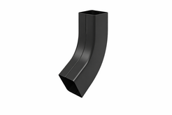 RÖRVINKEL REKTANGULÄR PLANNJA MATTSVART 8701 80X80 MM