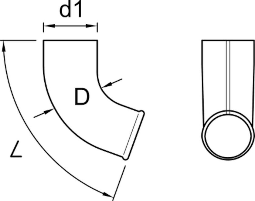 UTKASTARE PLANNJA ALUMINIUM SVART 01 90 MM