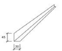 L-PROFIL PLANNJA COMBIDECK 45 GALV 45X30 MM