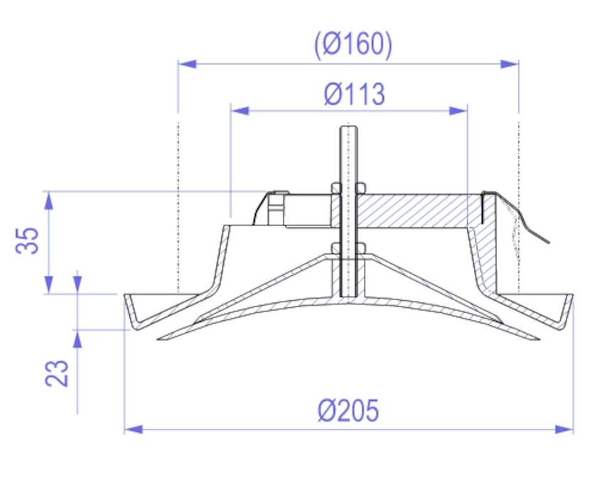 TILLUFTSDON ALTD-B 160 MM PLAST VIT