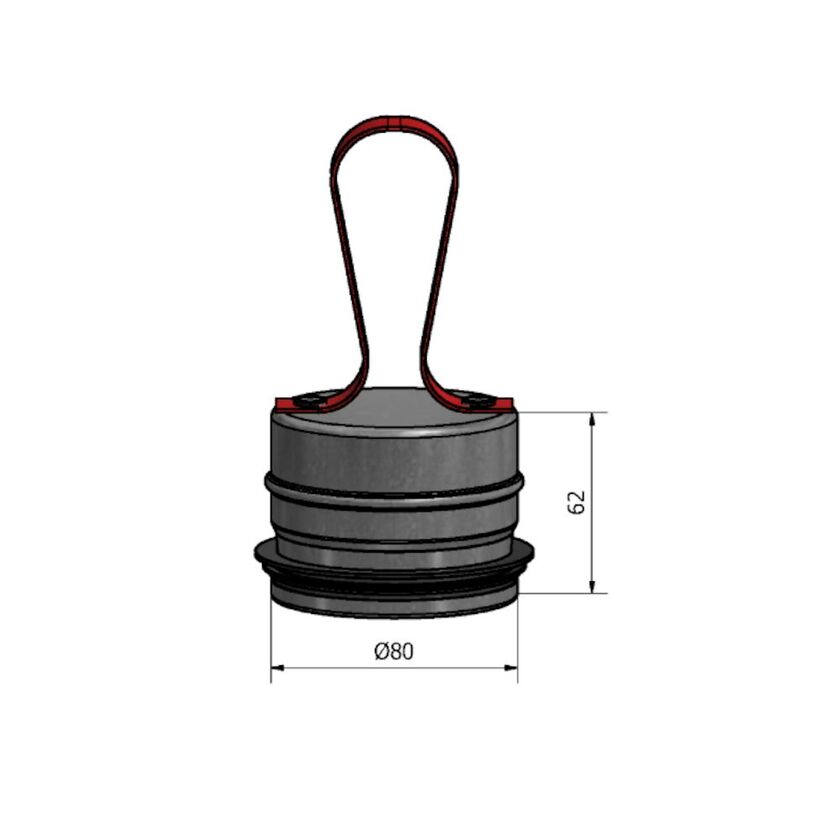 RENSLOCK NIPPEL HÄLH FZ OISOLERAT 80 MM
