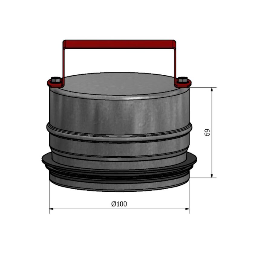 RENSLOCK NIPPEL HÄLH FZ OISOLERAT 100 MM
