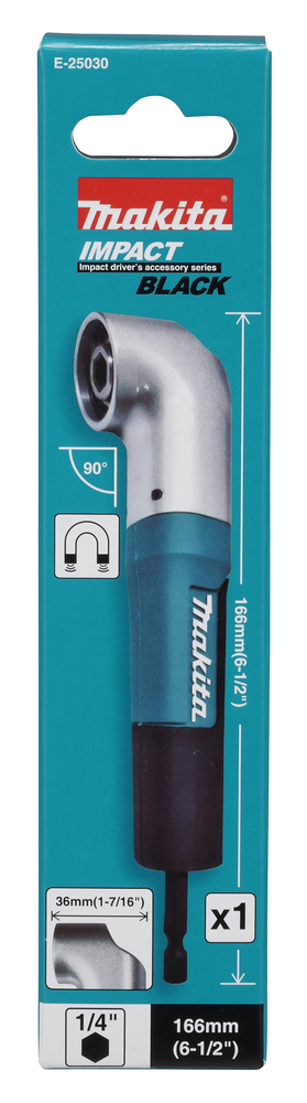 VINKELBITSHÅLLARE IMPACT BLACK 90 GR 1/4 MAKITA