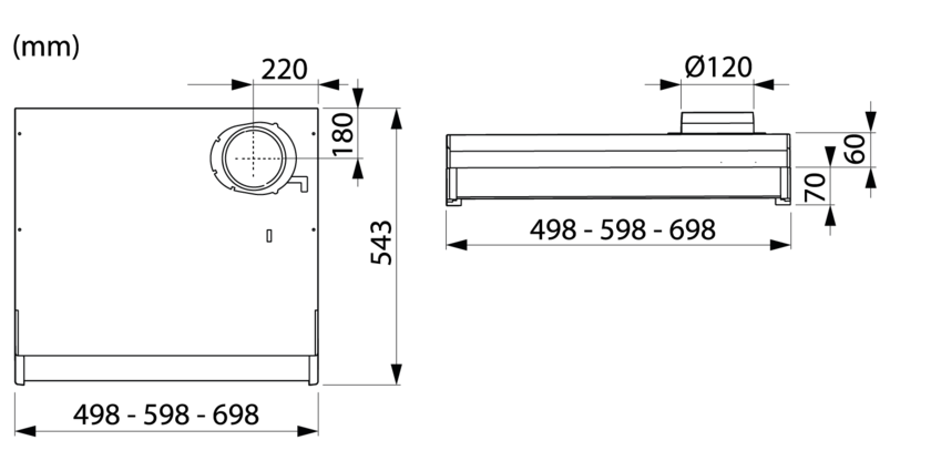 SPISKÅPA ÖSTBERG SPIRIT 1225B-18 VIT 60 CM