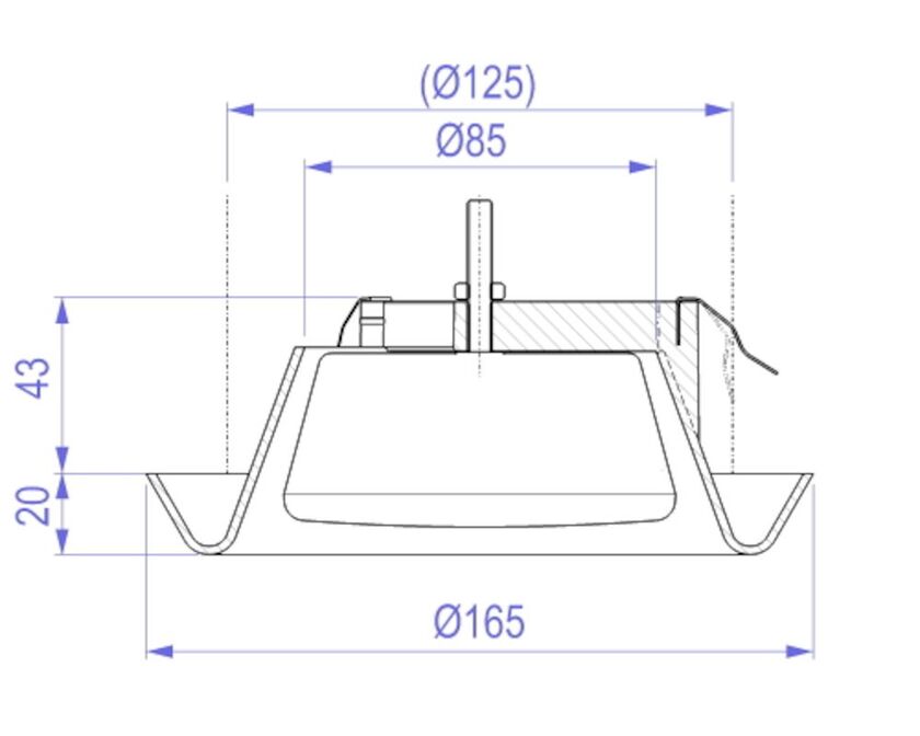 FRÅNLUFTSDON ALFD-B 125 MM PLAST VIT