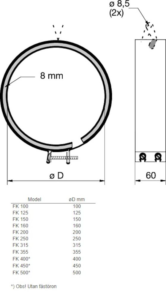 FÄSTKLAMMER 315 MM
