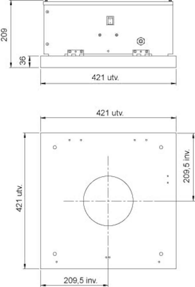 TAKFLÄKT TFE 220M SVART