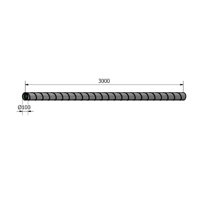 KANAL CIRKULÄR HR ZM120 LOCKAD 100 3000 MM