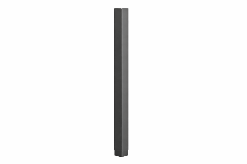STUPRÖR REKTANGULÄR PLANNJA MATTSVART 8701 80X80 MM 3 M