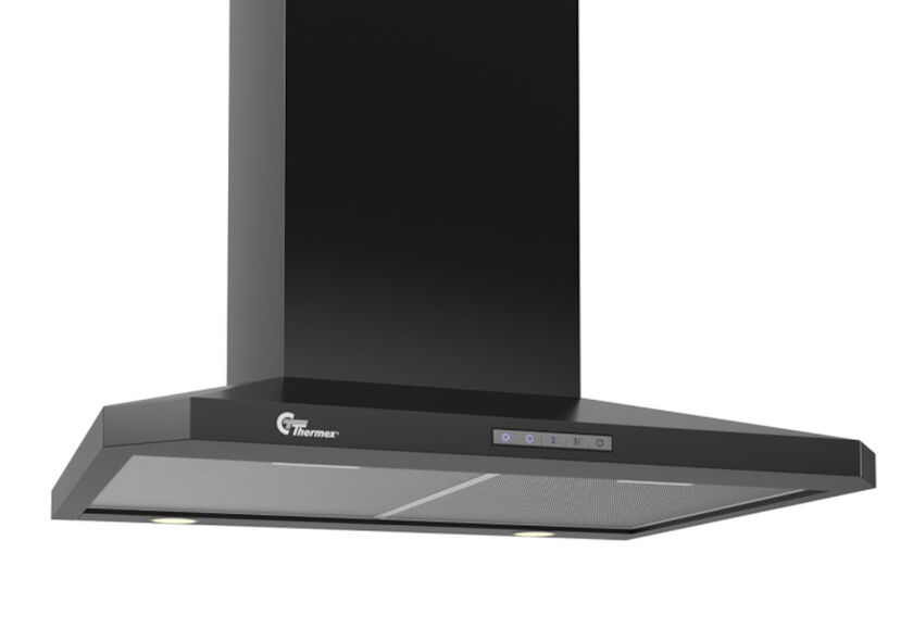 SPISFLÄKT DECOR 787 SVART MED MOTOR VÄGG 60 CM