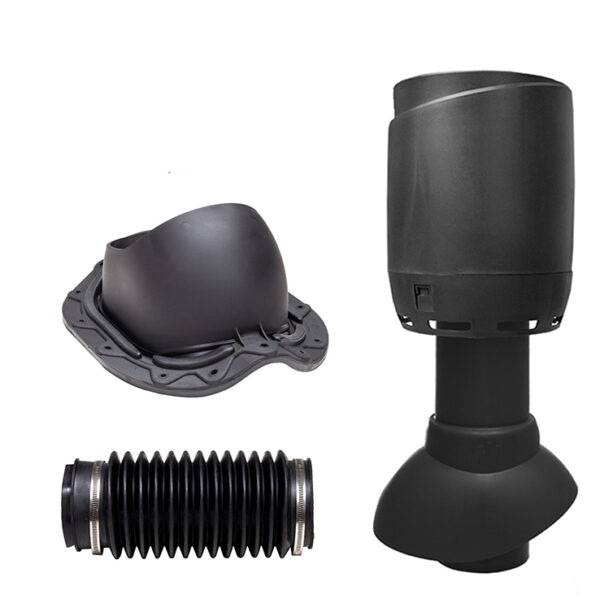 VILLALUFTSPAKET FLOW SVART PLÅTPANNA 110 MM