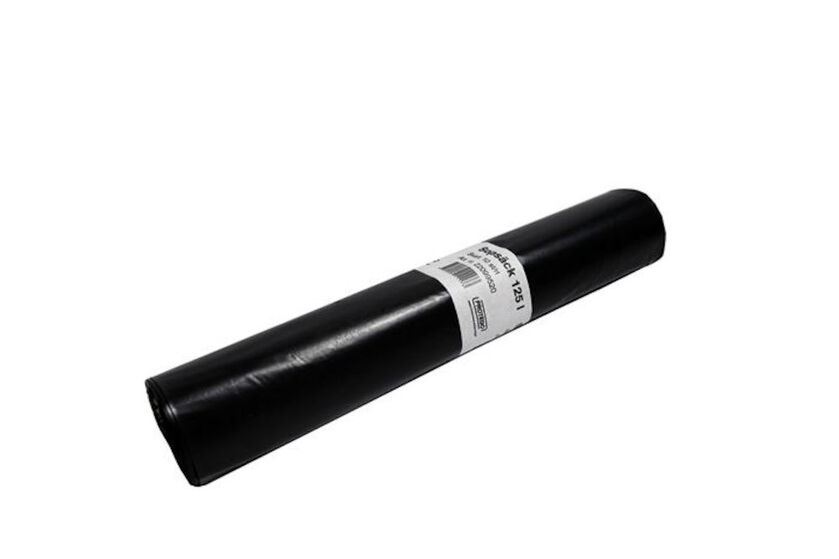 SOPSÄCK SVART 125 L 0,09 MM 10-PACK