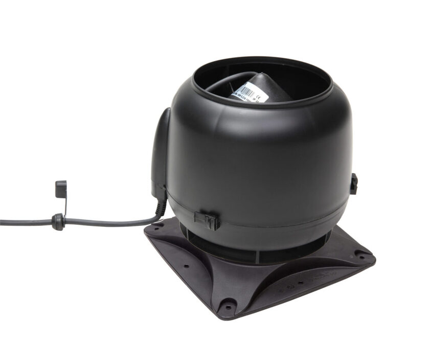 TAKFLÄKT EC110S VILPE 250X250 SVART INK MONT.FÄST