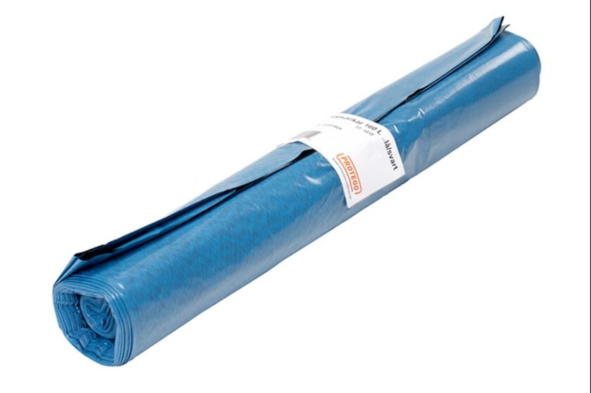 SOPSÄCK BLÅ 160 L 0,055 MM 10-PACK
