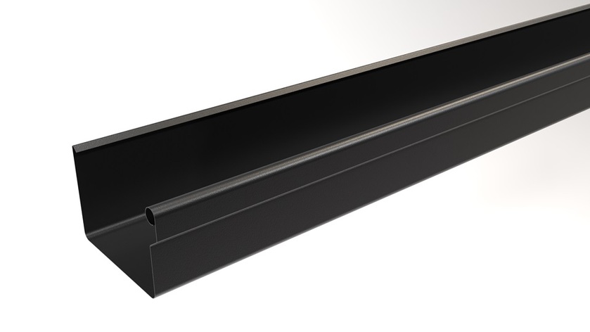 HÄNGRÄNNA REKTANGULÄR PLANNJA MATTSVART 8701 125 MM 4 M