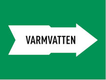 MÄRKBAND VARMVATTEN 160 MM 5000 MM
