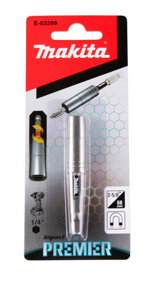 BITSHÅLLARE TORSION PREMIER MAGN 1/4 MAKITA 68MM