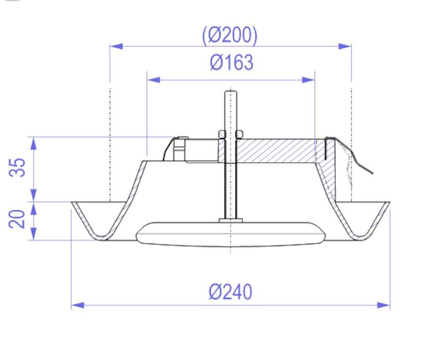 FRÅNLUFTSDON ALFD-B ALTECH PLAST VIT 200 MM