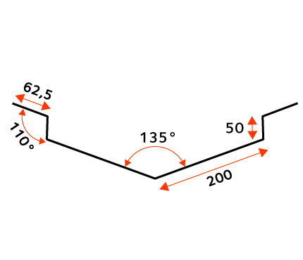 RÄNNDALSPLÅT DJUP GCR SVART 200/200 2000 MM