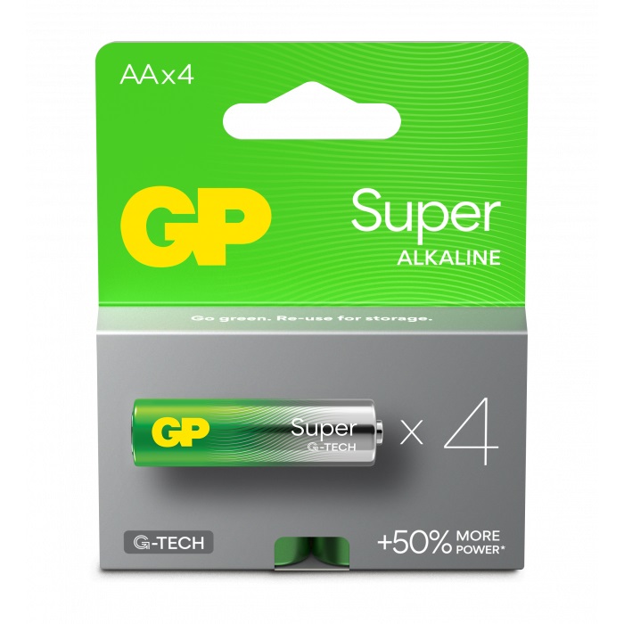 BATTERI LR6 AA 1,5V 4-PACK GP SUPER AKALINE – Över 22 000 artiklar online.